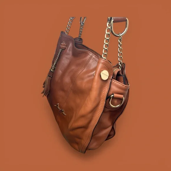 Jose Hess Leather Shoulder Bag - Picture 2 of 9